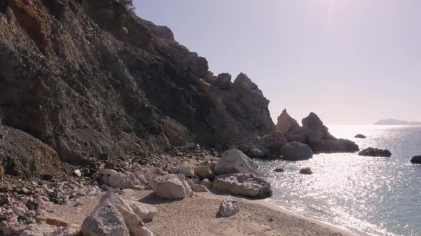 Rocky Beach of the Tropical Island