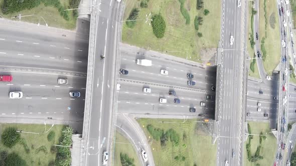 Cars on the Road Aerial View