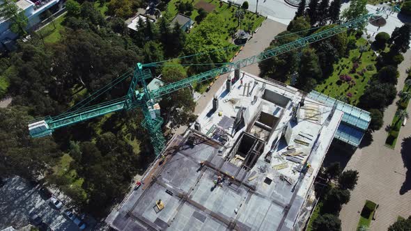 Building Process, Making Construction Aerial View