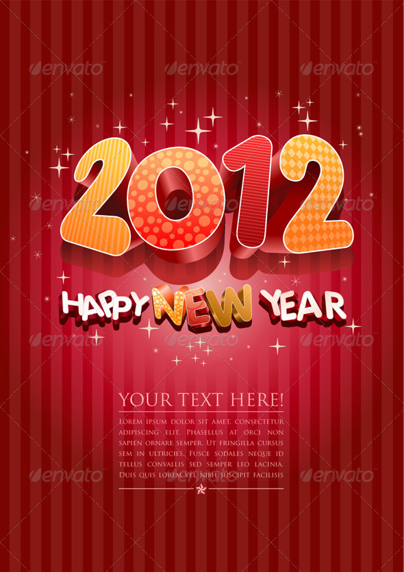 2012 Happy New Year Design Template