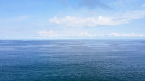 aerial view sea horizon as far as the eye can see One part sky, one part sea.