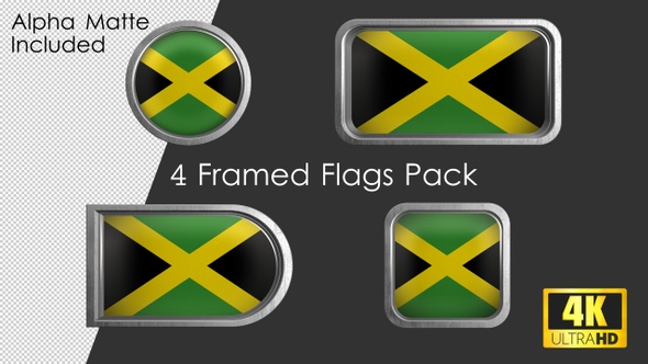 Framed Jamaica Flag Pack