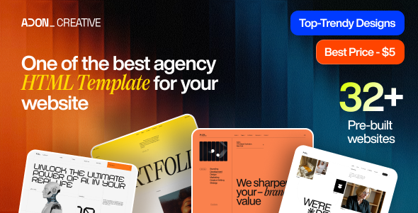 Adon - Creative Agency Portfolio HTML Template