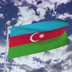 Azerbaijan Flag With Sky 4k - VideoHive Item for Sale