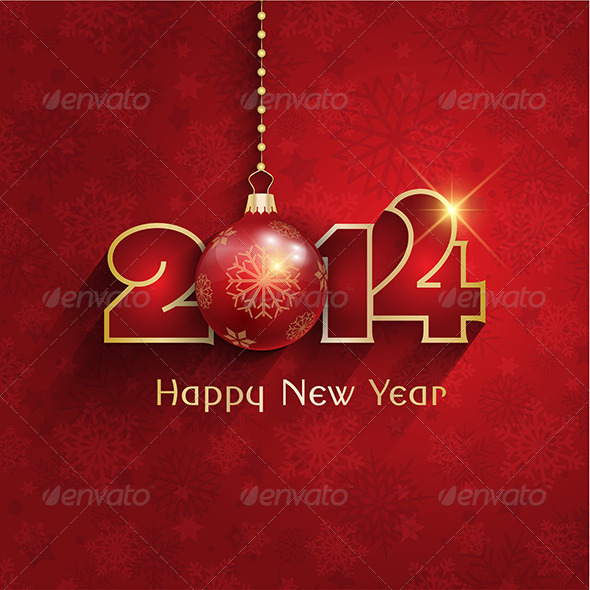 New Year Bauble Background