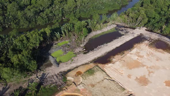 Aerial deforestation of the land