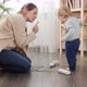 Mother telling her baby son not to play with electricity - VideoHive Item for Sale