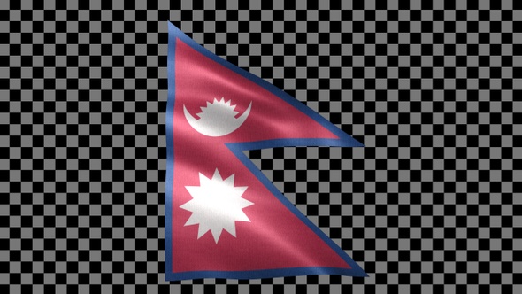 Nepal waving flag looped