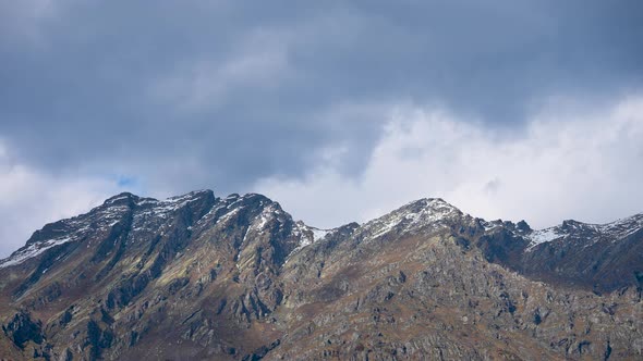 View of Moving in Timelapse Clouds on Skies Background