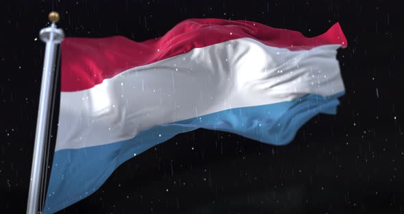 Luxembourg Flag Waving