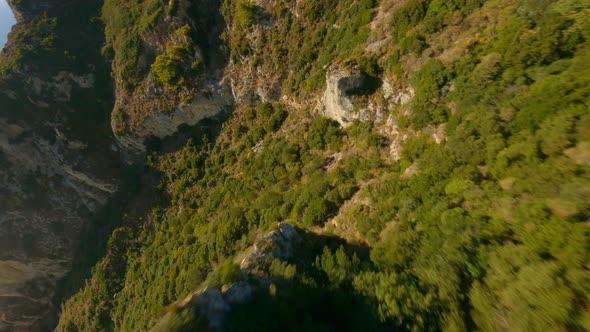 Drone Over Landscape From Angelokastro