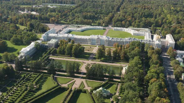 Aerial View of Catherine Palace and Catherine Park