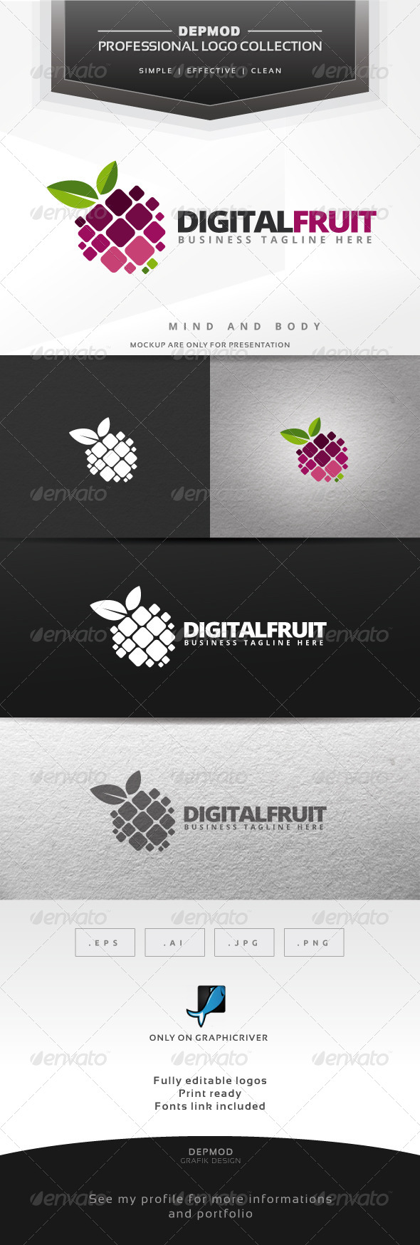 Digital Fruit Logo