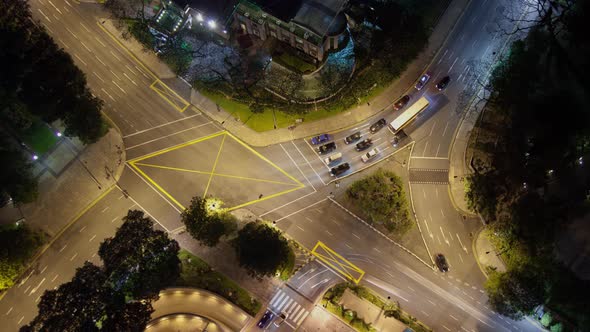 Time Lapse Traffic Intersection Singapore