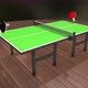 3D animation of table tennis game. Photorealistic racket hits ping pong ball across green CGI table - VideoHive Item for Sale