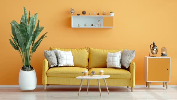 Zero Gravity Yellow Living Room