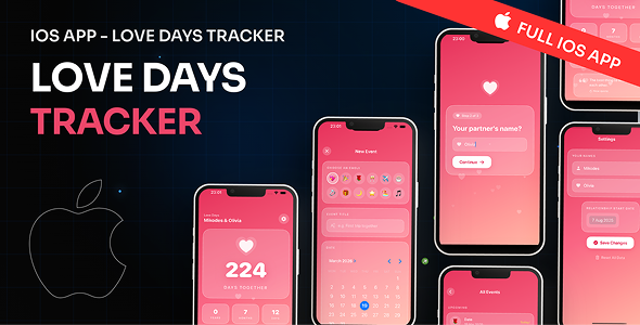 Love Days Counter – iOS SwiftUI Relationship Tracker App