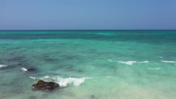 Paradise White Sand Beach Clear Seawater Cartagena Colombia