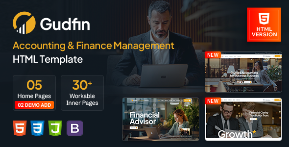 Gudfin - Accounting and Finance Management HTML Template