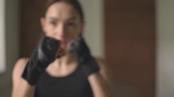 Girl Trains Boxing