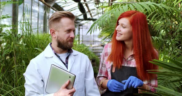 Charismatic Man Scientist and Florist Woman 