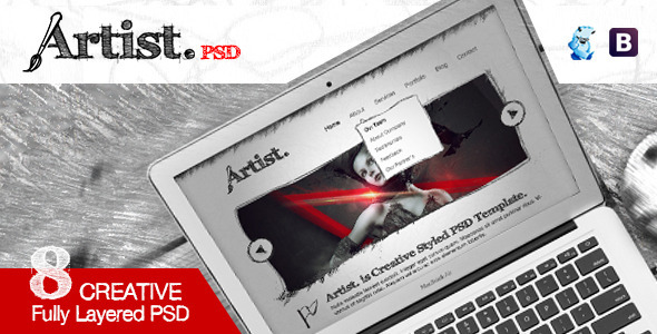 Artist Sketch PSD Template