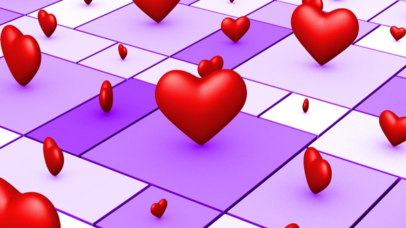 Valentines Hearts Background V5