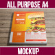 Realistic All Purpose A4 Mock-Up - GraphicRiver Item for Sale