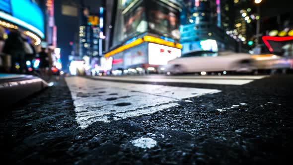 Time Square At Night in New York City