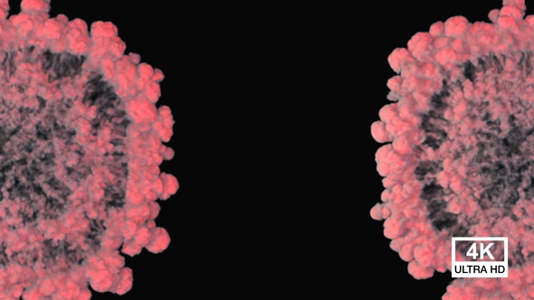 Fire And Smoke Explosion From Left And Right Side 4K alt