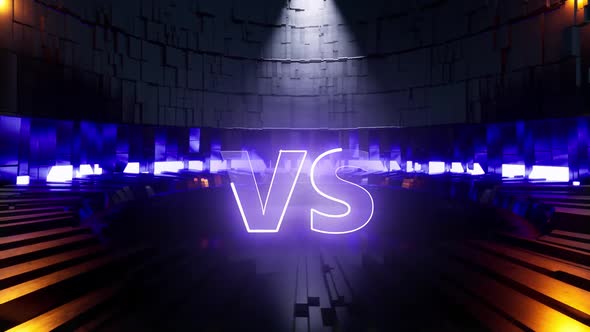 Versus Screen In Neon Style