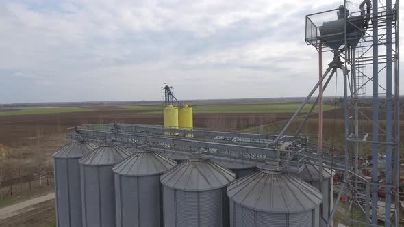 Flying Over Silo Storage