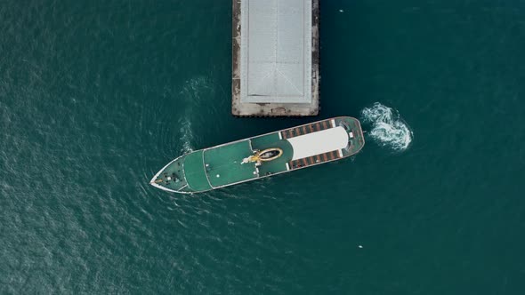 Timelapse Ferry Leaving At Pier