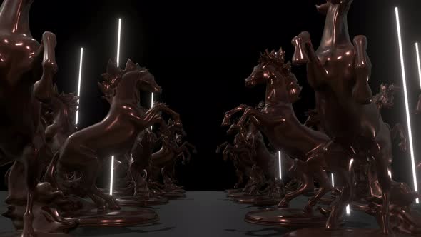 Horse Statue 03 4k