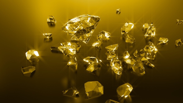 Golden Shattered Diamonds