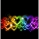 Rainbow Heart Border with Sparkles - GraphicRiver Item for Sale