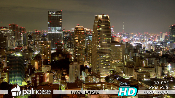 City Night View, Tokyo Time Lapse 2