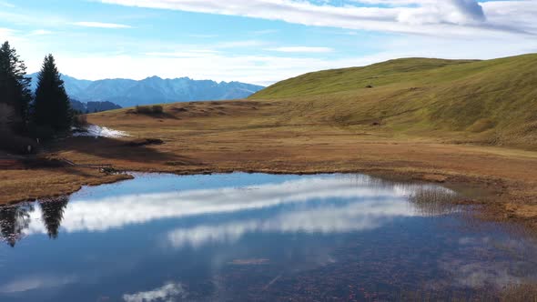 Mountainlake in Swiss Alps. Bergsee in den Schweizer Alpen. Stelsersee im Prättigau bei Schiers.