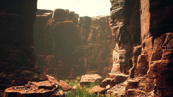 Colorado River Cuts Through Rock at Grand Canyon