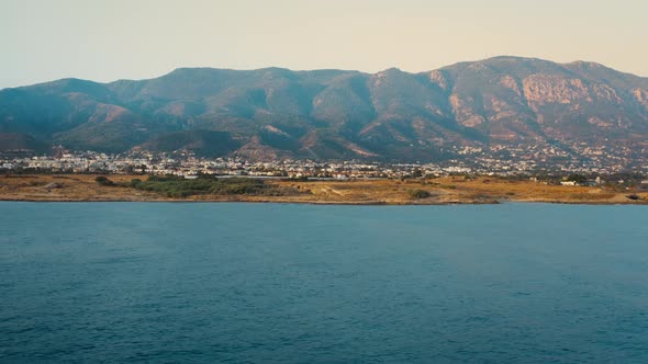 Flying along a Cyprus mountainside