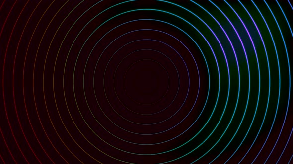 Centralized circles with hypnotic effect on black background