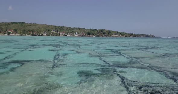 AERIAL: Nusa Lembongan island in Bali