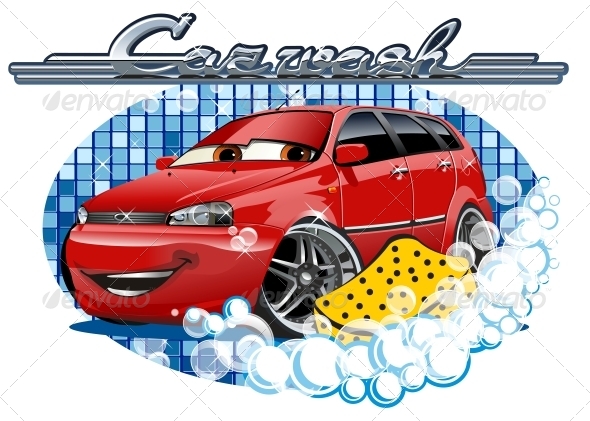 Car Washing Sign with Sponge