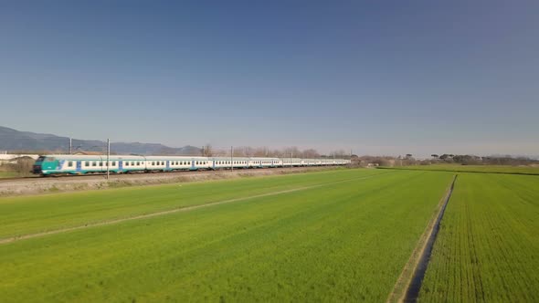 Passenger Train in the Nature