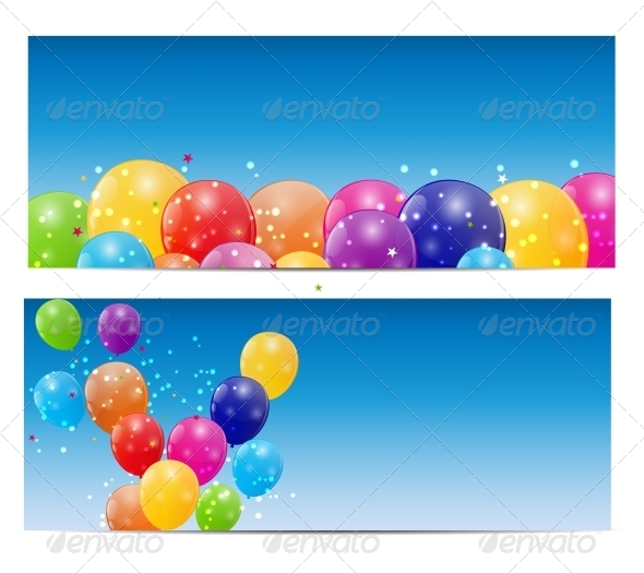 Color Glossy Balloons Background, Vector