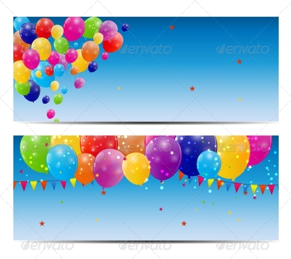Color Glossy Balloons Background, Vector