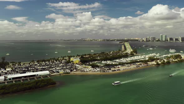 Key Biscayne Miami FL USA shot with aerial drone