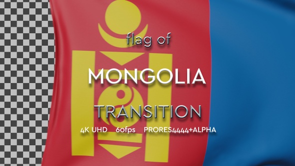 Flag of Mongolia transition | UHD | 60fps alt