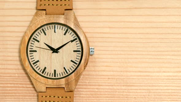 Wooden Watch Close-Up