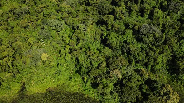 4k aerial footage with tilting cameraement revealing Arenal volcano in its full glory with clouds on